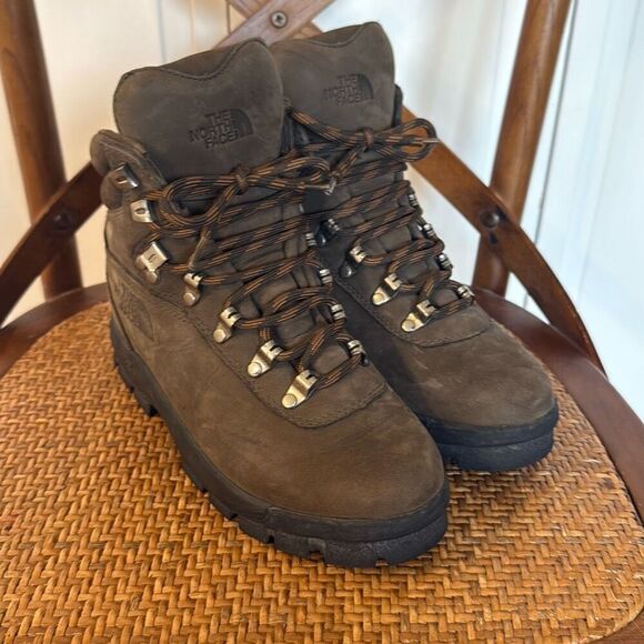 The North Face brown leather hiking boots size 6 - Picture 2 of 10
